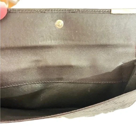 GUCCI- Guccissima Signature Continental Wallet Chocolate-Excellent Condition - Picture 14 of 16
